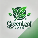 DALL·E 2024-07-29 18.26.44 - A logo for 'GreenLeaf Café' featuring a stylized green leaf as the main element. The design should be modern and clean, with the text 'GreenLeaf Café'